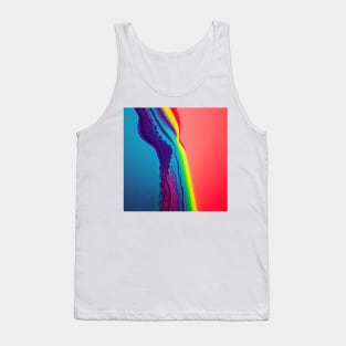 Liquid Colors Flowing Infinitely - Heavy Texture Swirling Thick Wet Paint - Abstract Inspirational Rainbow Drips Tank Top